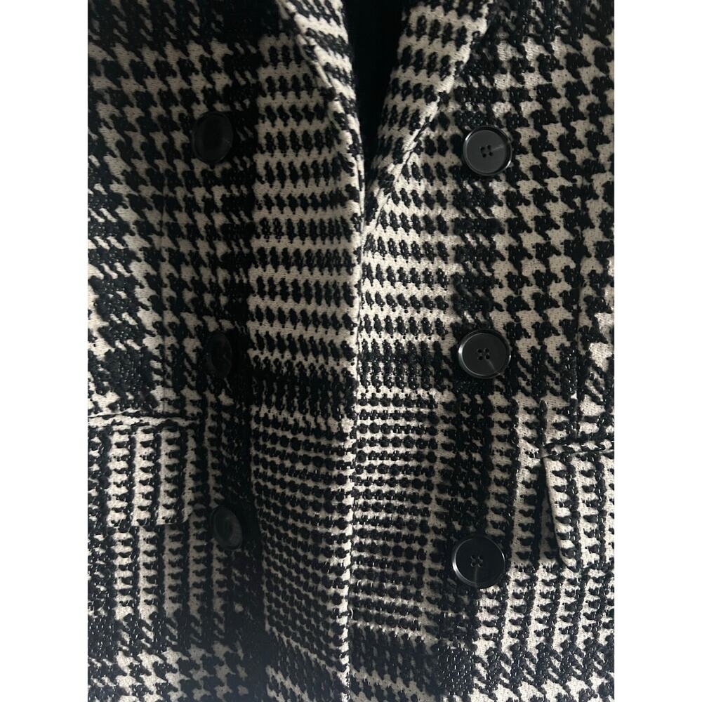 Theory Houndstooth Open Front Sample Wool Blazer … - image 6